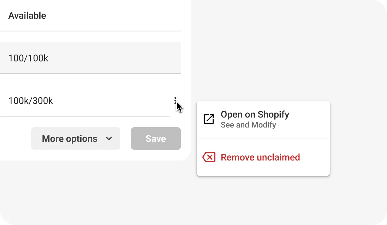 Discount details page on Shopify