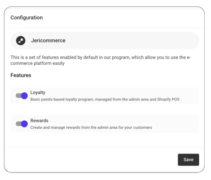 JeriCommerce loyalty integration overview