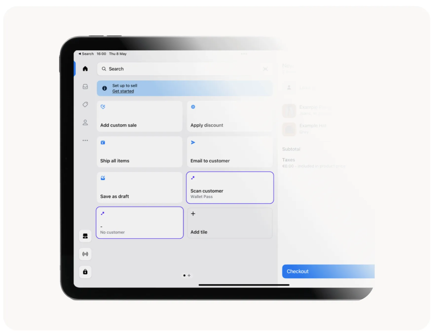 JeriCommerce tiles on Shopify POS