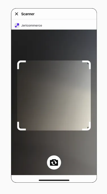 JeriCommerce scan screen on Shopify POS