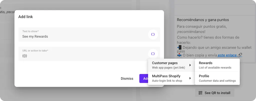 Add Link Dialog
