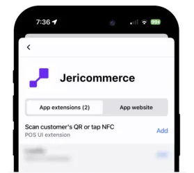 Scan QR or tap NFC tile on POS